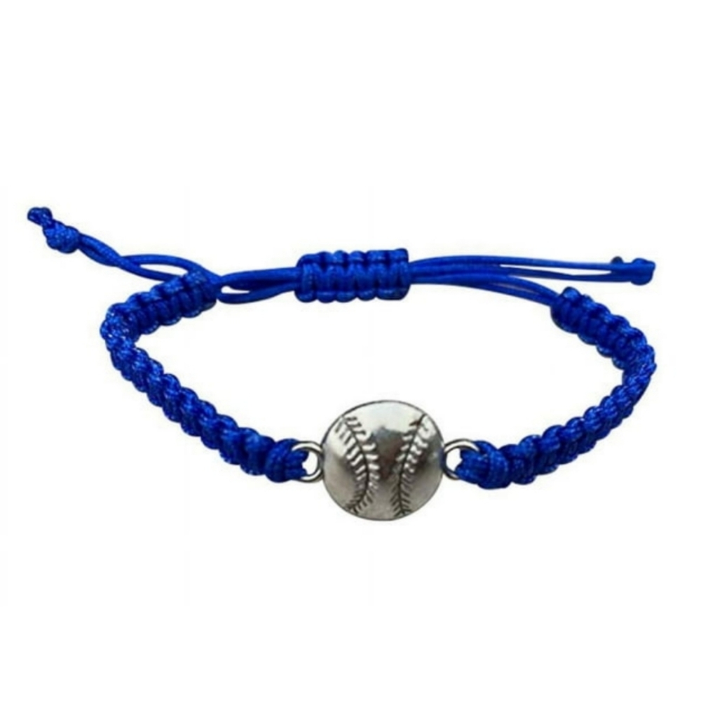 Softball Adjustable Macrame Bracelet